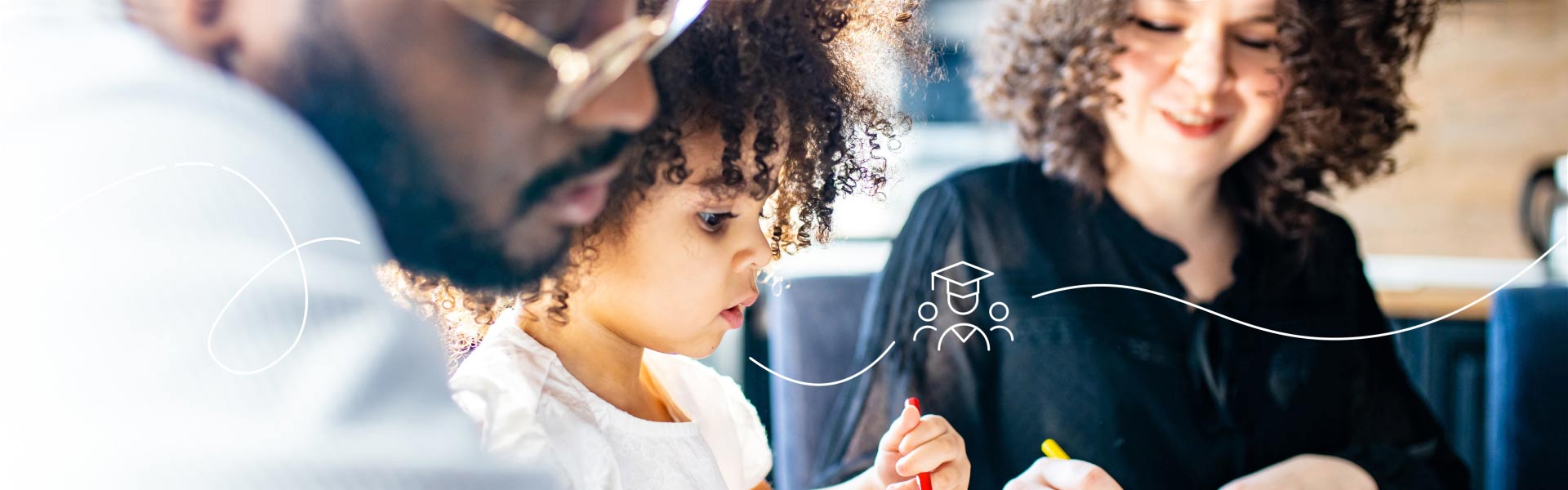 A young woman is helping a child on monkey bars.